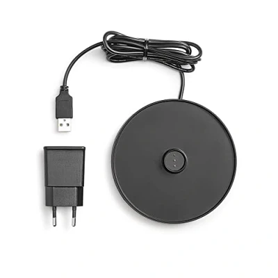 Immagine di Zafferano base di ricarica a contatto magnetica wireless per lampada portatile dimmerabile led Olivia Pro caricatore colore nero