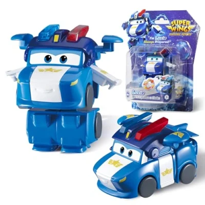 Immagine di Super Wings Transformer aeroplano Lucie, altezza circa 12,7 cm, figura d&#039;azione 2 in 1, giocattolo e robotica per bambini bambine a partire da 3 anni