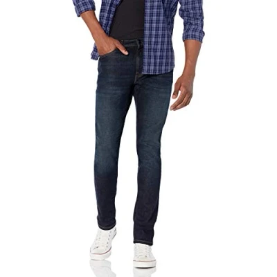 Immagine di Amazon Essentials Jeans Elasticizzati Skinny Uomo, Indaco Scuro/Slavato, 34W / 30L
