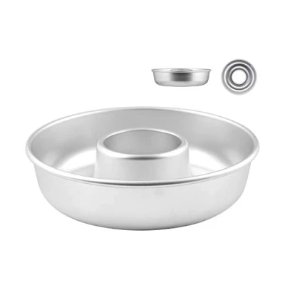 Immagine di Pentole Agnelli Linea Pasticceria e Cake Design Ciambella Con Tubo, Argento, 22 cm