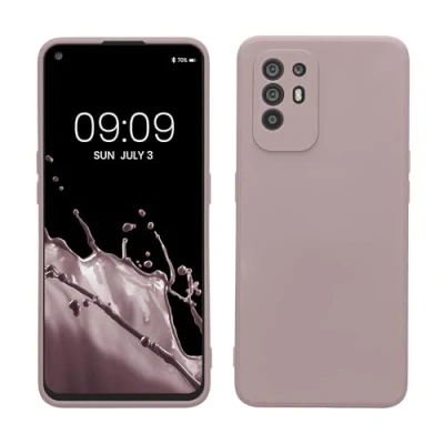 Immagine di kwmobile Custodia Compatibile con Oppo A94 (5G) Cover Back Case per Smartphone in Silicone TPU Protezione Gommata lilla color carne