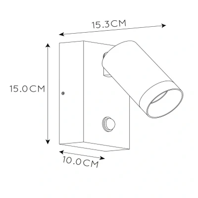 Immagine di Lucide Applique da esterni Taylor sensore, 1 luce bianco