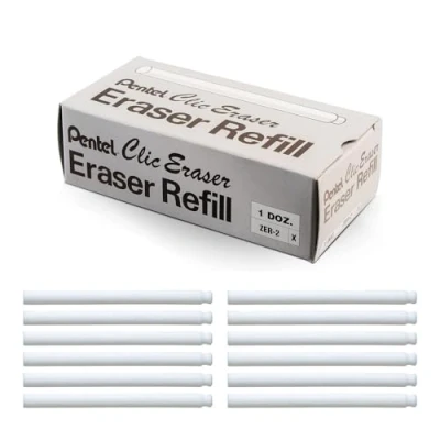 Immagine di PENTEL ERASER CLIC REFILL 12X2 ZER/2, 24 Pezzi