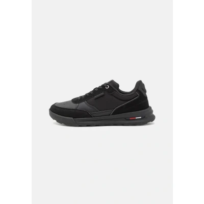 Immagine di Tommy Hilfiger Retro Runner MIX Sneakers basse, Uomo, Taglia: 45, Black Pelle e tessuto