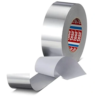 Immagine di Nastro In Alluminio Tesa 60672 Sigillante Metallico Per Condotti d’aria Alte E Basse Temperature, Resistente All’acqua, Al Vapore, Gas, Robusto, Riparazioni Permanenti (50 mm x 25 m)