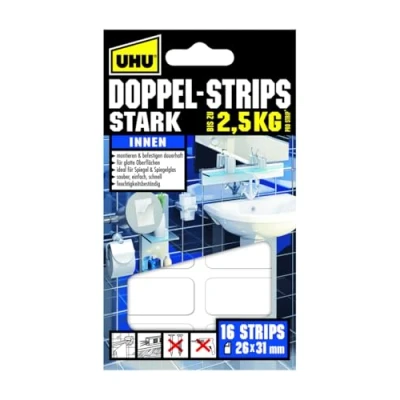 Immagine di UHU 45380 #####Doppelseitige Klebestrips UHU® Bianco (L x L) 31 mm 26 16 pz.