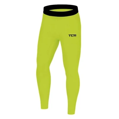 Immagine di TCA Superthermal Calzamaglia da Palestra Compresso Base Layer Termico Corsa Bambino Verde Acceso, 6 8 Anni