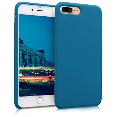Immagine di kwmobile Cover per Apple iPhone 7 Plus/iPhone 8 Plus Custodia Back Case Smartphone in Silicone TPU Protezione Gommata petrolio