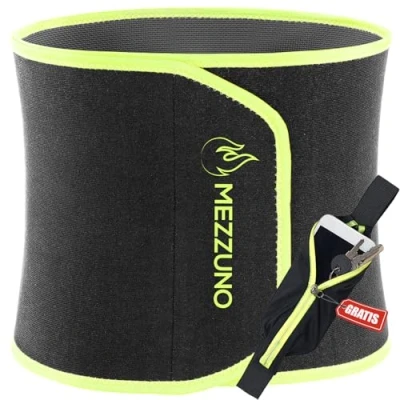 Immagine di mezzuno Fascia Addominale Dimagrante Uomo Donna Effetto Sauna Lombare Supporto Schiena Neoprene V/S
