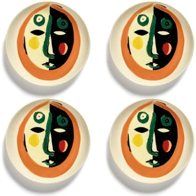 Immagine di Serax Piatto per la colazione stoviglie feste di Ottolenghi 4 piatti da dessert Set in gres colori misti 1 lusso cena a casa, cucina