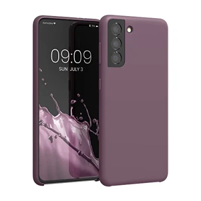 Immagine di kwmobile Cover per Samsung Galaxy S21 Custodia Back Case Smartphone in Silicone TPU Protezione Gommata uva