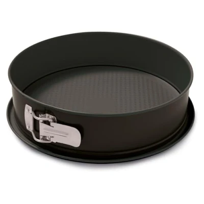 Immagine di Formegolose Collezione, tortiera apribile 1 fondo cm 24 con salvagoccia in acciaio Rivestimento Antiaderente, Colore Nero