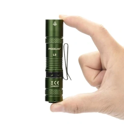 Immagine di PIOOCAN torcia a batteria piccola 1200 lumen per EDC, LED ricaricabile con 4 modalità, mini molto luminosa, torch light campeggio, pesca, escursionismo, riparazione e emergenza