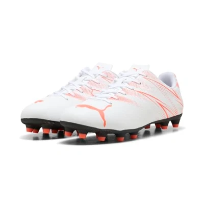Immagine di Puma Attacanto Fg/AG, Soccer Shoe Uomo, White Glowing Red, 40.5 EU