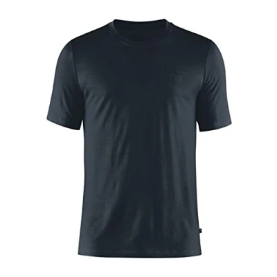 Immagine di Fjällräven Abisko Wool Ss M, Maglietta a Manicha Corta Uomo, Blu (Dark Navy), L