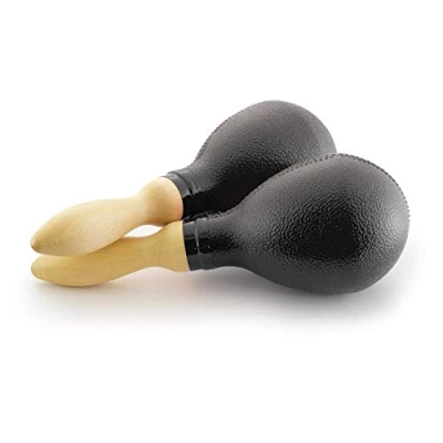 Immagine di TIGER Mar7 Bk Maracas In Dimensioni Originali, colore Nero