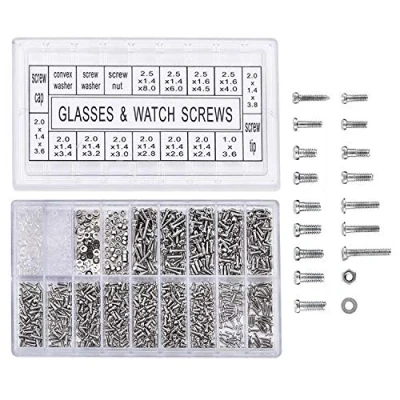 Immagine di Yosoo 18 Specifiche 1000pz Minuteria Viti Dadi Attrezzi Assortimento in Acciaio Inox per Riparazione Occhiali/Cellulare/Orologi/Lenti