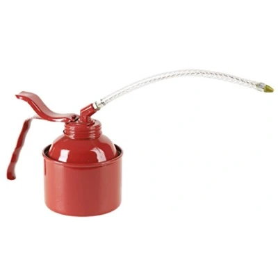 Immagine di Oliatore Contenitore In Acciaio, Canna Flessibile Pvc. Pompa Polietilene.