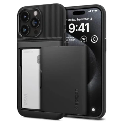 Immagine di Spigen Cover Slim Armor CS Compatibile con iPhone 15 Pro Max Nero