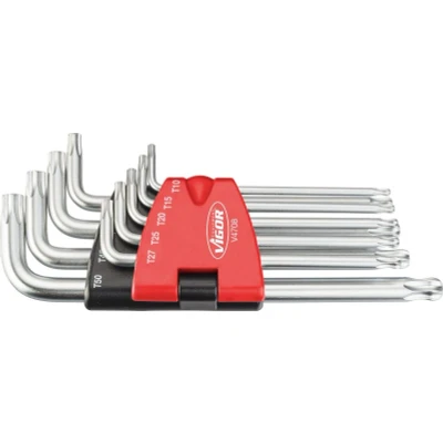 Immagine di VIGOR V4708 Kit cacciavite 9 Torx interno in dispenser di plastica