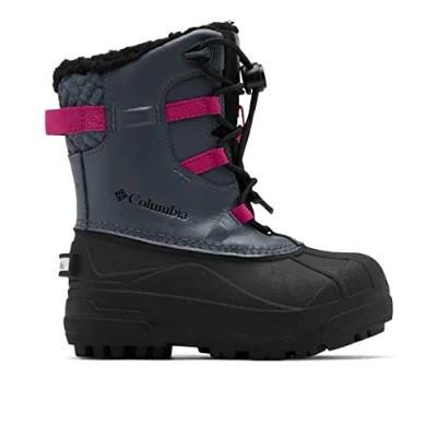 Immagine di Columbia Childrens Bugaboot Celsius Unisex Scarpe da snowboard per bambini, Taglia: 30, Graphite/wild fushia Pelle e tessuto