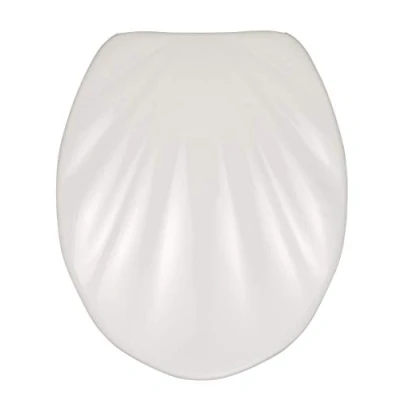 Immagine di Wenko Sedile WC Premium Mitilo Antibatterico, Chiusura Ammortizzata, Fissaggio igienico in Acciaio Inox Fix Clip Bianco
