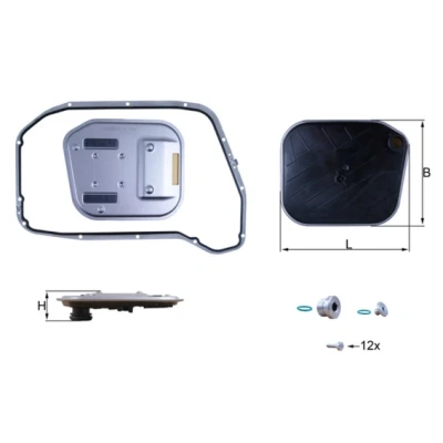 Immagine di MAHLE ORIGINAL HX 189KIT Filtro Cambio Automatico con guarnizione AUDI: A4 B8 Avant, Q5, A6 C7 Allroad