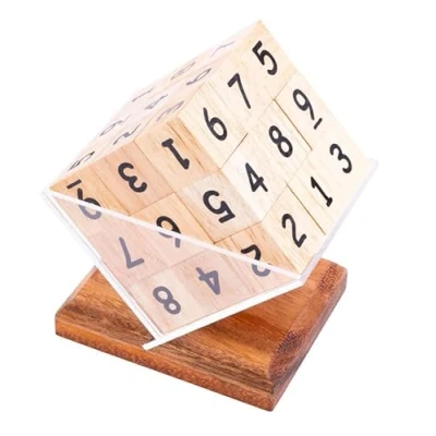 Immagine di Engelhart 350400 Cube Sudoku Rompicapo in Legno Difficile 27 Pezzi Soluzione Inclusa 1 Giocatore