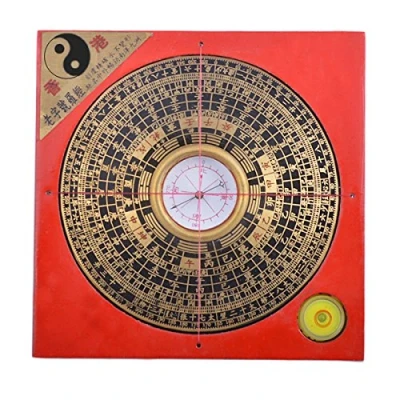 Immagine di 10,9 cm Feng Shui Compass Luo Pan/lou Pan Tool W Free Mxsabrina Red String Bracelet G7011