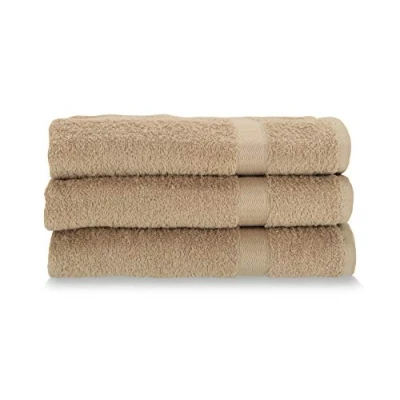 Immagine di Gabel Asciugamani Viso, Spugna di Puro Cotone Idrofilo, 60 x 100 cm, Greige, Set da 3 Pezzi