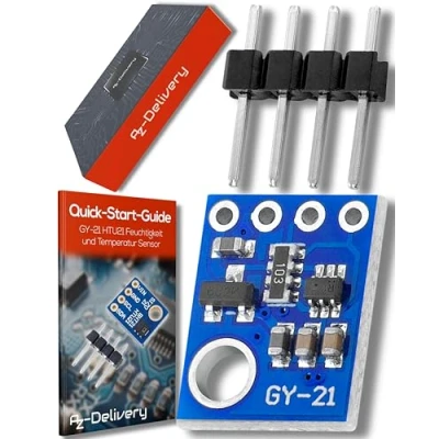 Immagine di AZDelivery GY 21 HTU21 Sensore di Misurazione Umidità E Temperatura compatibile con Arduino incluso un Book!