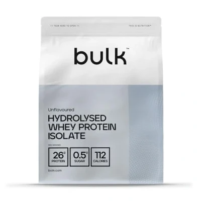 Immagine di Bulk Proteine isolate del siero di latte idrolizzate, frullato proteico, non aromatizzato, 500 g, la confezione può variare