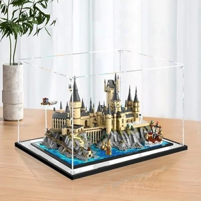 Immagine di Acrilico Vetrina Teca Compatibile con Lego 76419 Castello e Giardini di Hogwarts, Acrylic Display Case Scatola per (Modello Non Incluso)