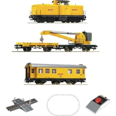 Immagine di Kit di avviamento analogico H0: Locomotiva diesel BR 212 con treno gru della DB Roco 5100002