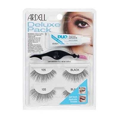 Immagine di Ardell Deluxe Pack, 105 by Ciglia Demi Wispies Black con Free Precision Lash Applicator