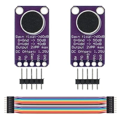 Immagine di Youmile 2PCS microfono per amplificatore Scheda MAX9814 AGC Modulo Controllo automatico del guadagno Arduino con filo di salto
