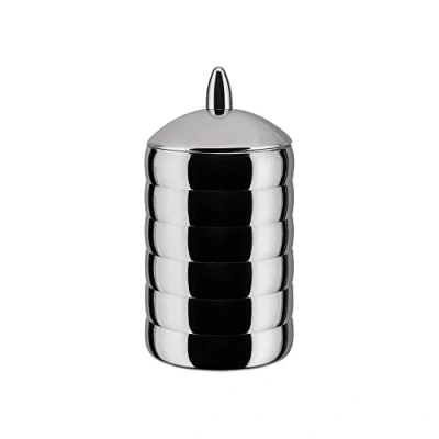 Immagine di Alessi Kalistò 2 CB02 Barattolo di Design, in Acciaio Inossidabile 18/10 Lucido con Pomolo Alluminio, 114 cl