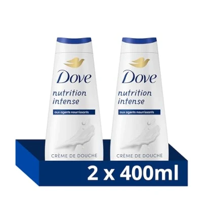 Immagine di DOVE Crema doccia Advanced Care Nutrition intensa Delicata sulla pelle Dermatologicamente testato Sensazione di morbida per 24 ore (confezione da 2 x 400 ml)