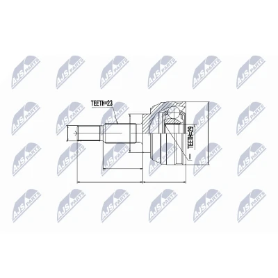 Immagine di NTY NPZ RE 029 Kit Giunto Omocinetico Assale anteriore Sx, Dx RENAULT: CLIO 2, 3