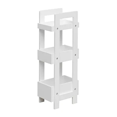 Immagine di Rebecca Mobili Scaffale Da Bagno, Scaffaletto Cucina, Mdf, Bianco, 3 Ripiani, Organizzazione Bagnoschiuma Spezie Misure (HxLxP): 74 x 28 20 cm Art. RE6737