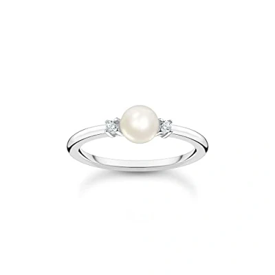 Immagine di Thomas Sabo anello da donna perla con pietre bianche argento sterling 925 TR2370 167 14