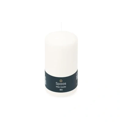 Immagine di Spaas Candela a pilastro non profumata, 80/150 mm, 70 ore, colore: Bianco