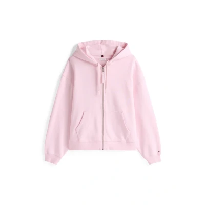 Immagine di Tommy Hilfiger Curve Script ZIP Hoodie Felpa con zip, Donna, Taglia: 56, Light pink