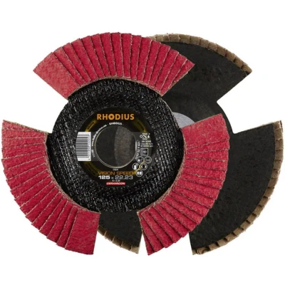 Immagine di Rhodius 210653 VISION SPEED Disco con falde Diametro 115 mm Ø foro 22.23 Acciaio inox 1 pz.