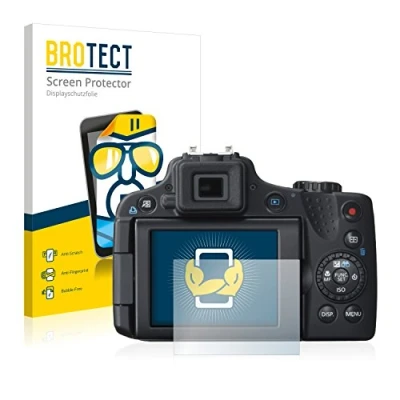 Immagine di brotect Pellicola Protettiva per Canon PowerShot SX50 HS Protezione Schermo (2 Pezzi) [Trasparente, Anti Impronte]