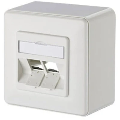 Immagine di Metz Connect Presa di rete Da parete Non classificata 2 Porte Bianco puro