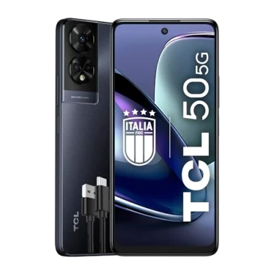 Immagine di TCL Mobile 50 Smartphone 5G, Chipset MediaTek Dimensity 6100+, Display 6.56 pollici HD+ 90Hz, 128GB, 8GB RAM, 4GB e RAM expansion, Dual Camera Hybrid MP, Android 14, 5010 mAh, Space Grey