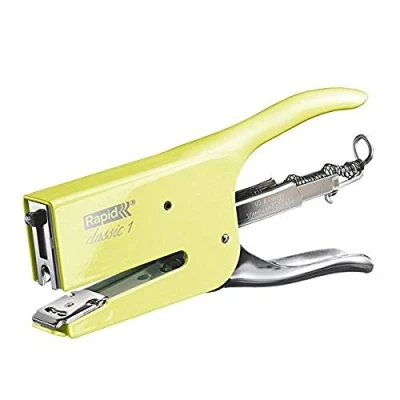 Immagine di Rapid Retro K1 Cucitrice a Pinza , Compatibile con i Punti Metallici 24/6 e 24/8 mm, Capacità 50 Fogli, Metallo, Mellow Yellow, 5000494