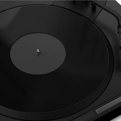 Immagine di Tappetino per giradischi Slipmat: acrilico piatto in vinile Slipmat antistatico più stretto e definito basso, nero