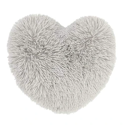 Immagine di Catherine Lansfield Morbido cuscino a forma di cuore 3D, colore argento